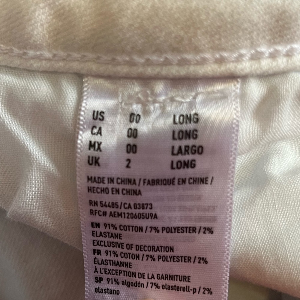 white, low waist american eagle jeans - Picture 3 of 3